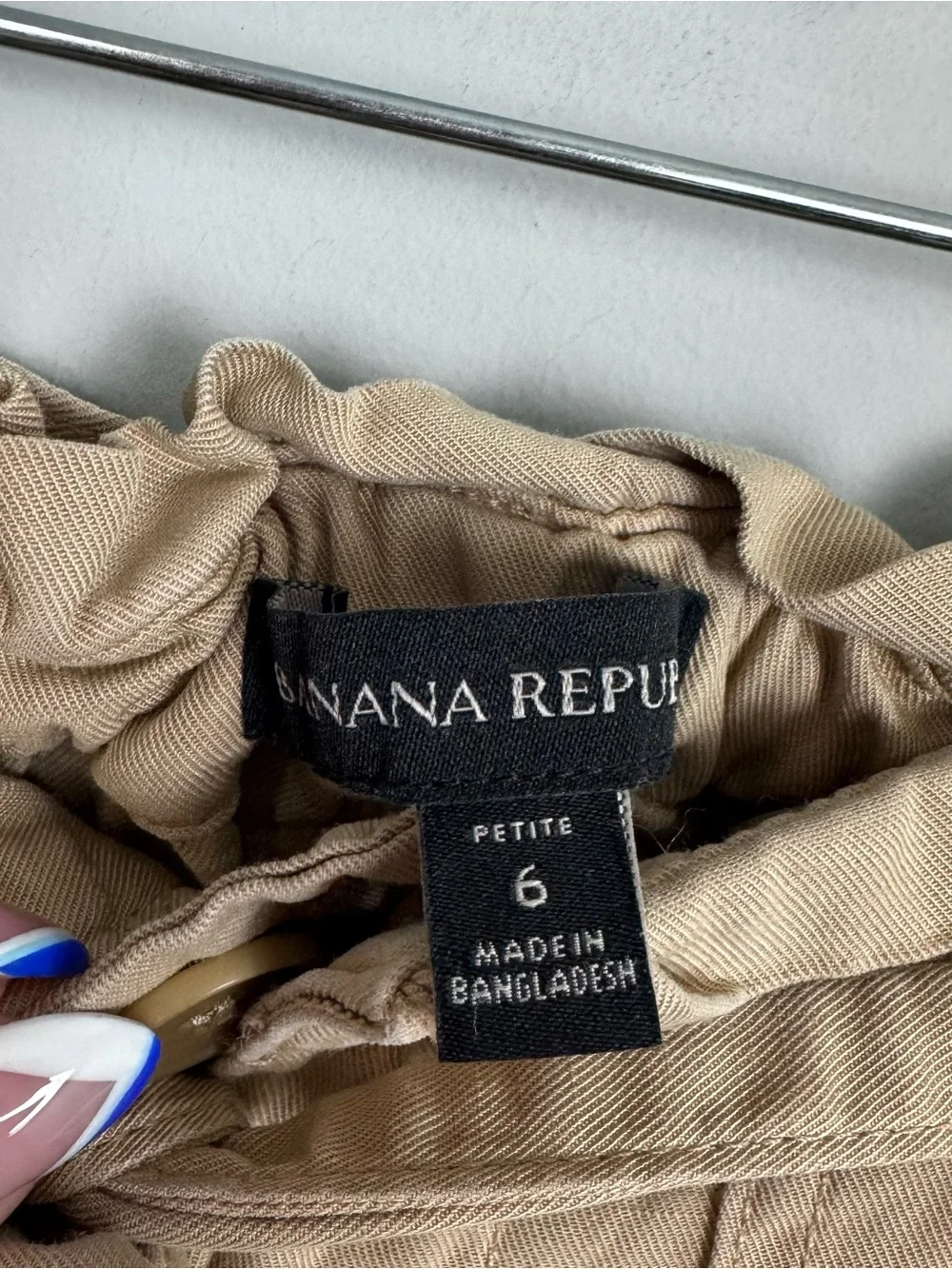 BANANA REPUBLIC | High-Rise Paperbag Tie-Waist Jogger Linen Pants Women’s Size 6